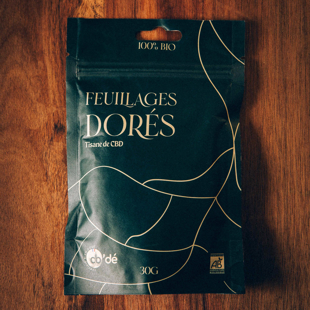 Sachet de tisane feuillages dorés